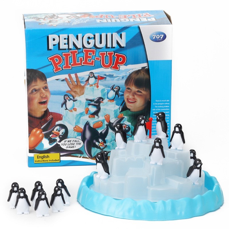 Board Game Saboteur - Buzdağı Yığılmış Penguen Dengeli Oyuncaklar Tahta